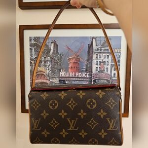 Louis Vuitton Monogram Canvas Recital Shoulder Bag in Brown and Tan